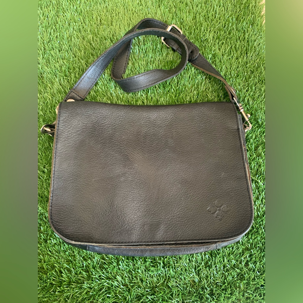 Patricia Nash Black Leather Crossbody Bag
